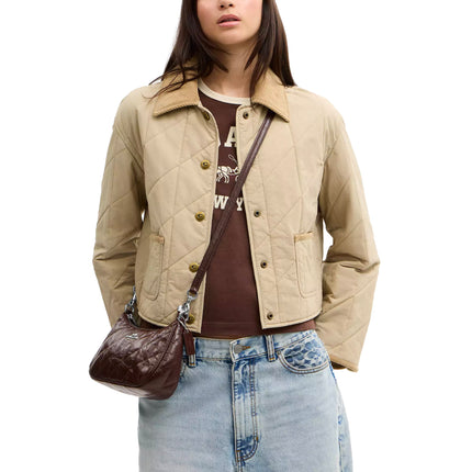 Coach Women's Teri Shoulder Bag With Quilting Silver/Maple
