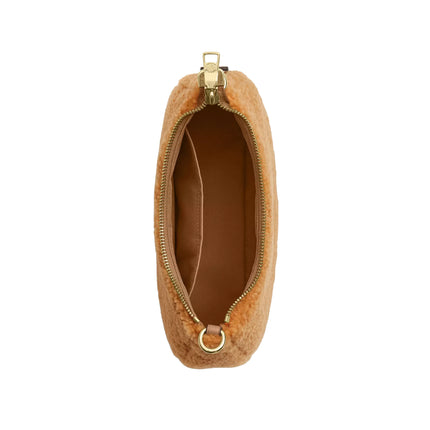 Coach Women's Teri Shoulder Bag In Shearling Gold/Natural