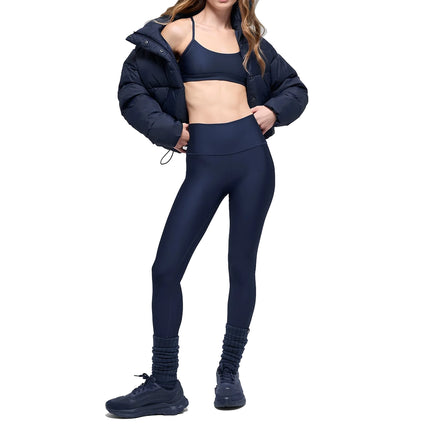 alo Women's Gold Rush Puffer Navy