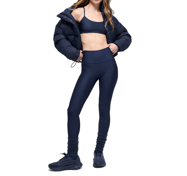 alo Women's Gold Rush Puffer Navy