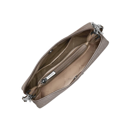 Michael Kors Women's Christina Small Signature Logo Crossbody Bag Mushroom