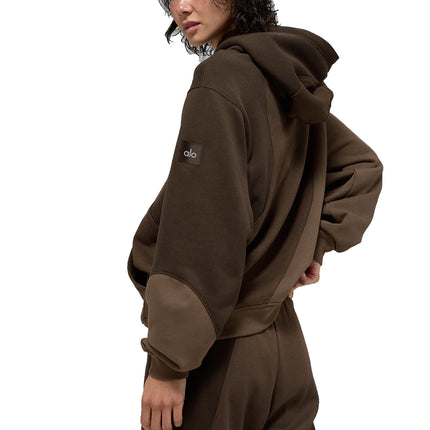 alo Women's Make Waves Hoodie Espresso Tonal