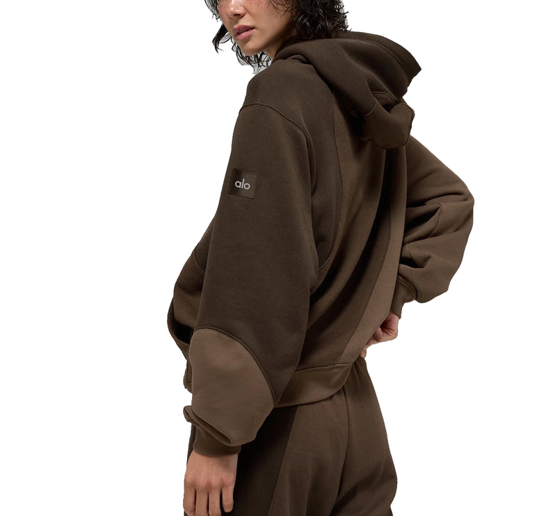 alo Women's Make Waves Hoodie Espresso Tonal