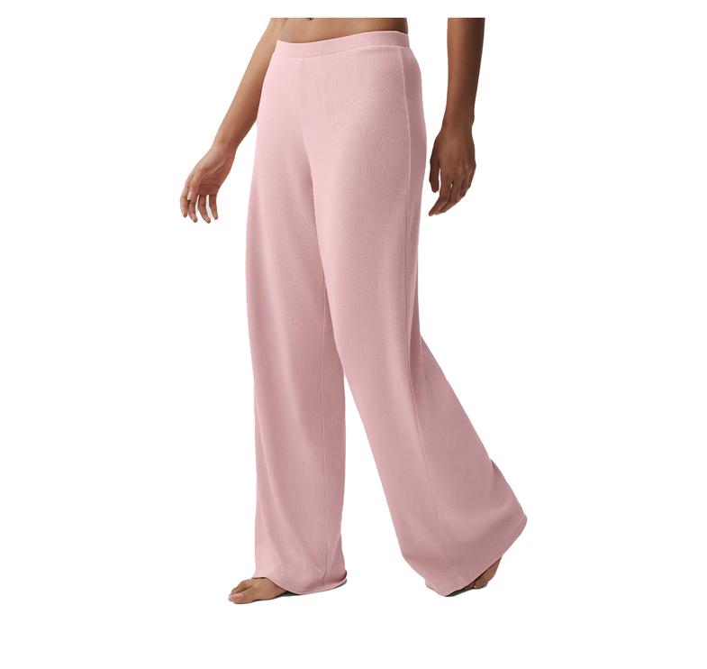 alo Women's Mid-Rise Dreamlight Straight Pant Vintage Pink