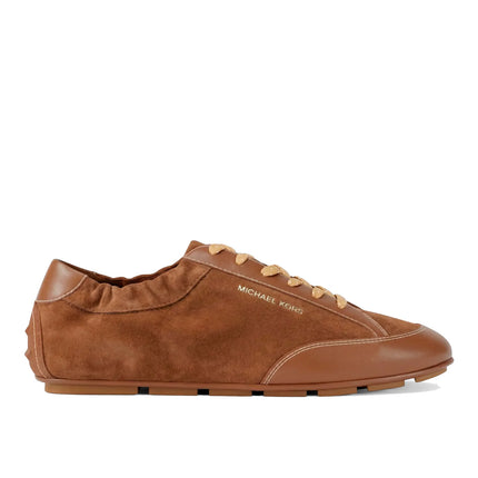 Michael Kors Women's Susie Suede and Leather Trainer Luggage
