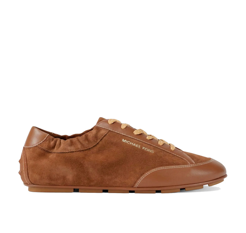 Michael Kors Women's Susie Suede and Leather Trainer Luggage