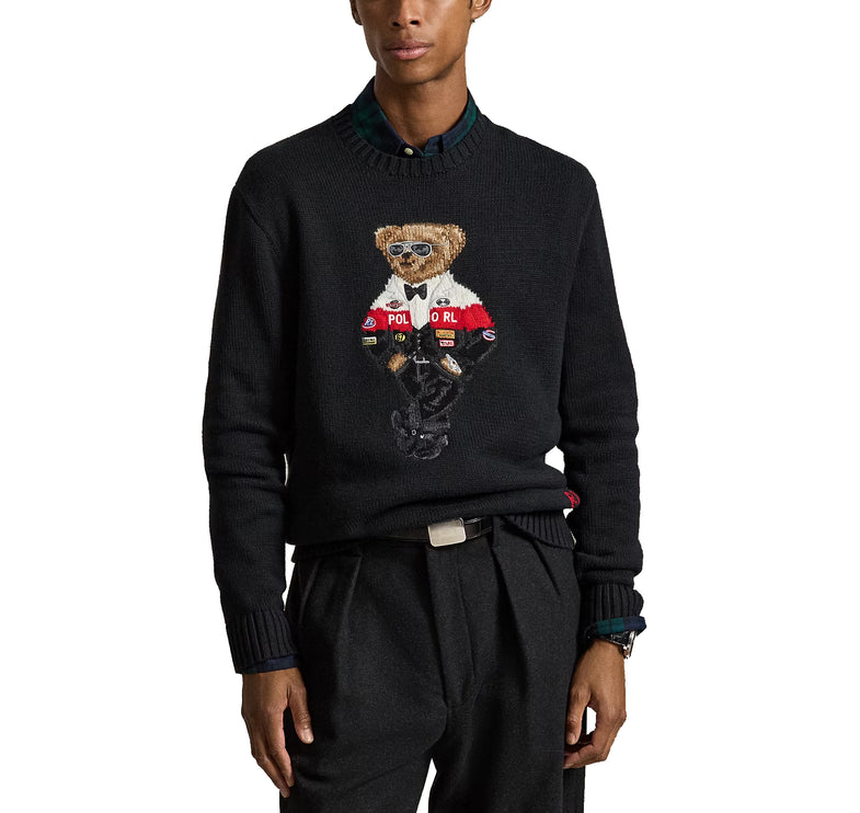 Polo Ralph Lauren Men's Polo Bear Sweater Polo Black