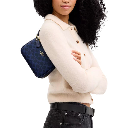 Coach Women's Nolita 19 In Signature Canvas Gold/Navy