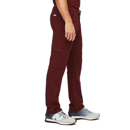 FIGS Men's Cairo Cargo Scrub Pants Burgundy