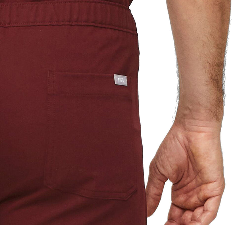 FIGS Men's Cairo Cargo Scrub Pants Burgundy
