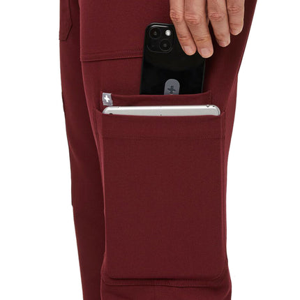 FIGS Men's Cairo Cargo Scrub Pants Burgundy