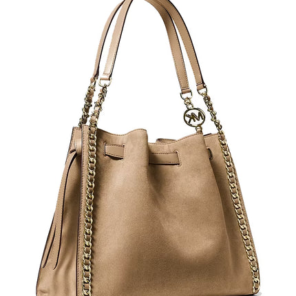 Michael Kors Women's Mina Large Chain Shoulder Bag Camel