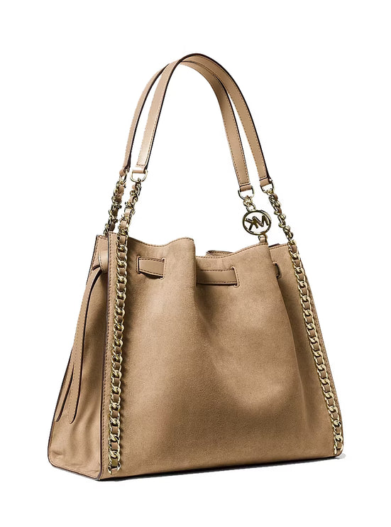 Michael Kors Women's Mina Large Chain Shoulder Bag Camel