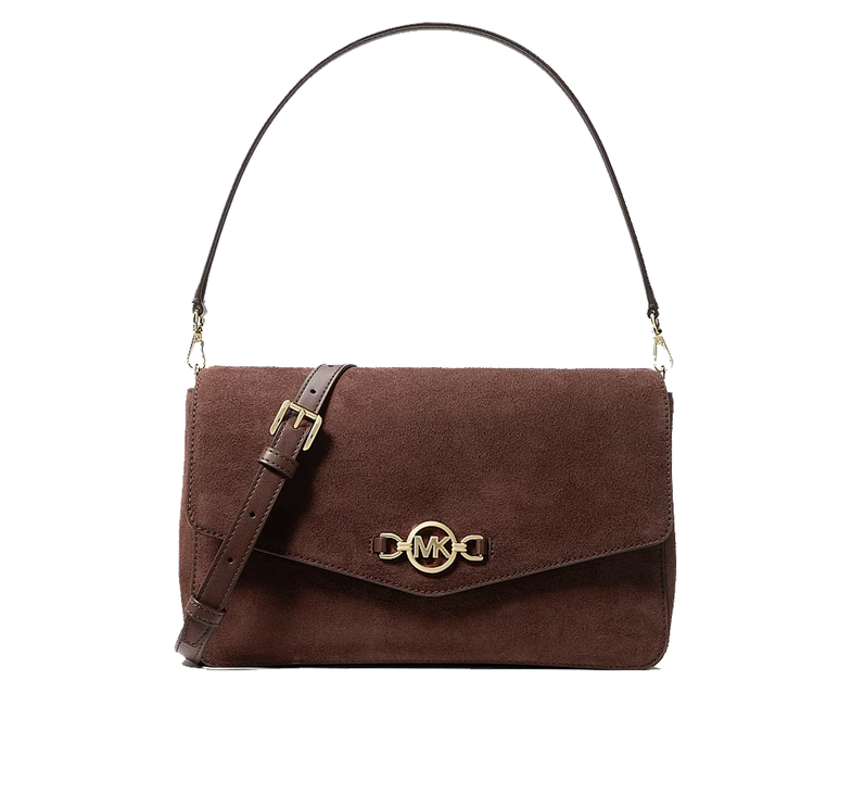 Michael Kors Women's Kacey Large Convertible Crossbody Bag Nutmeg/Gold