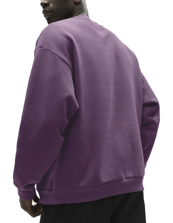 alo Men's Accolade Crew Neck Pullover Plum Kiss