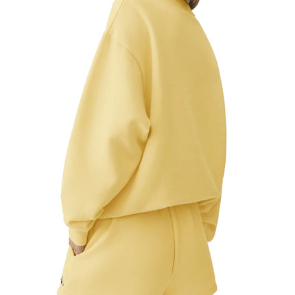 alo Women's Accolade Crew Neck Pullover Warm Butter