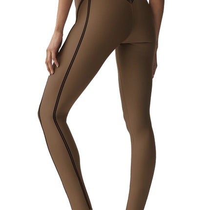 alo Women's Airlift High-Waist 7/8 Line Up Legging Java Brown