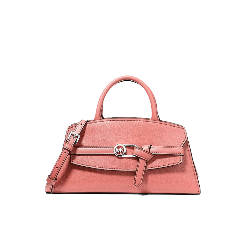 Michael Kors Women's Greta Small Leather Satchel Bag Sunset Rose