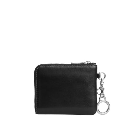 Coach Women's Small Corner Zip Wallet Silver/Black