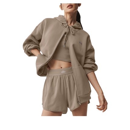 alo Women's Accolade Full Zip Hoodie Gravel