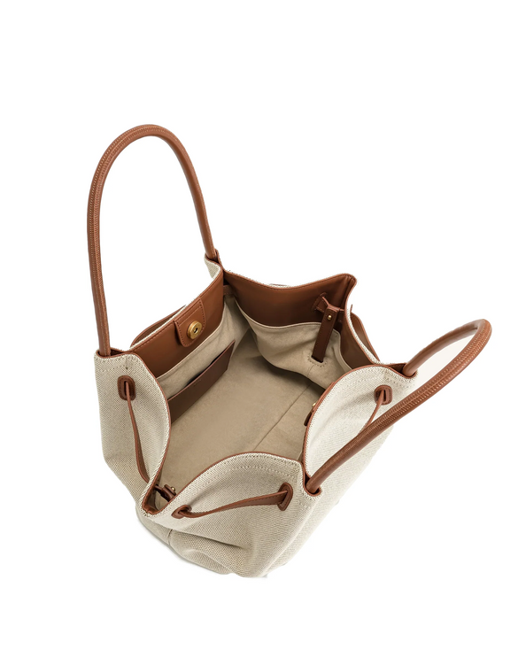 JW PEI Women's Hana Medium Tote Bag Brown Canvas