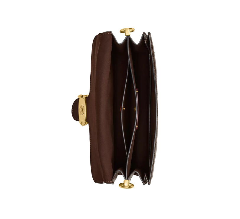 Coach Women's Chain Tabby Shoulder Bag With Quilting Brass/Maple