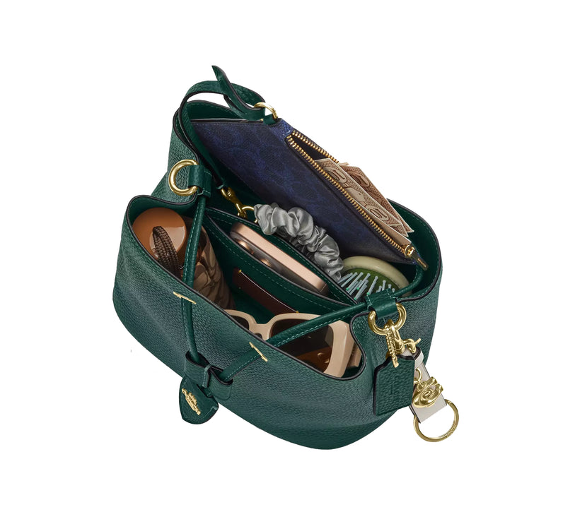 Coach Women's Rowan Bucket Bag Gold/Emerald