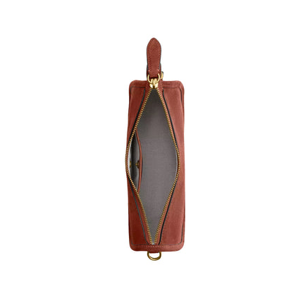 Coach Women's Waverly Bag Suede/Brass/Clay