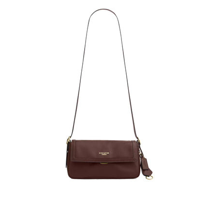 Coach Women's Etta Small Flap Shoulder Bag Gold/Maple