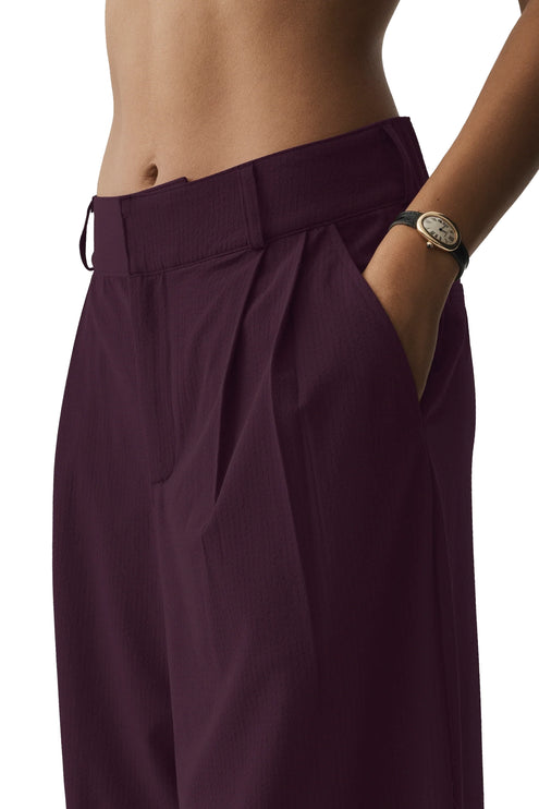 alo Women's High-Waist Dreamscape Trouser (Regular) Rich Bordeaux