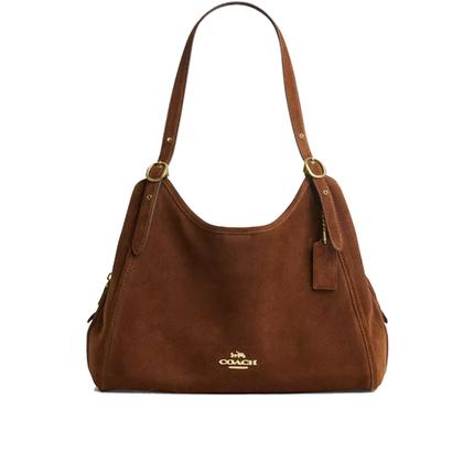 Coach Women's Erin Shoulder Bag Suede/Gold/Warm Brown
