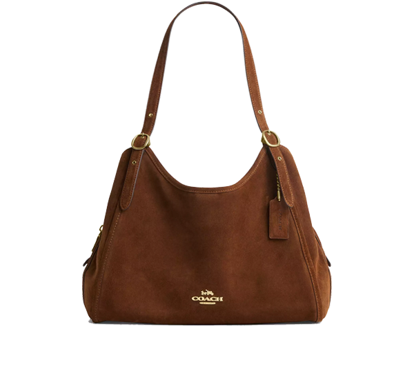 Coach Women's Erin Shoulder Bag Suede/Gold/Warm Brown