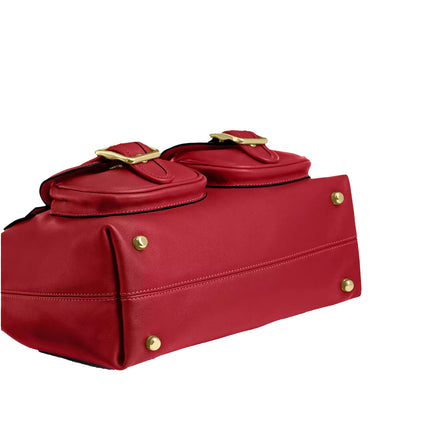 Coach Women's Allison Zip Top Shoulder Bag Gold/Poppy