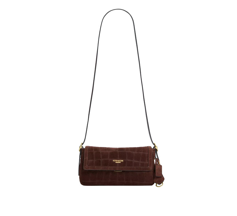Coach Women's Etta Small Flap Shoulder Bag Gold/Maple
