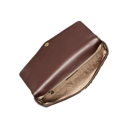 Michael Kors Women's Kacey Large Convertible Crossbody Bag Nutmeg/Gold