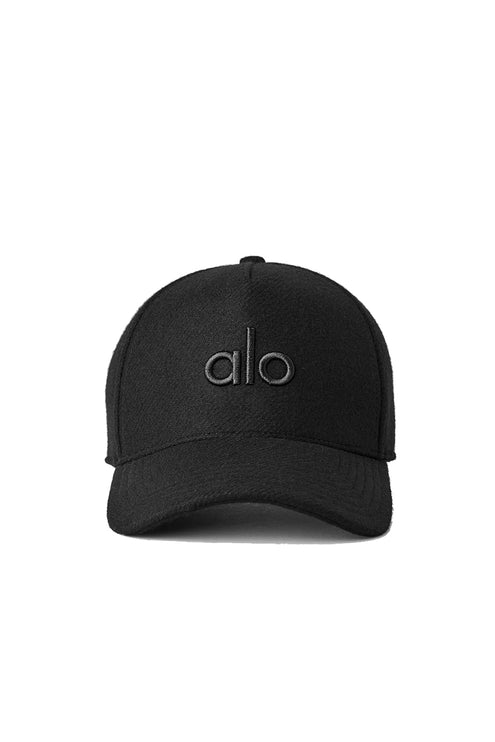 alo Unisex Wool Blend District Trucker Hat Black