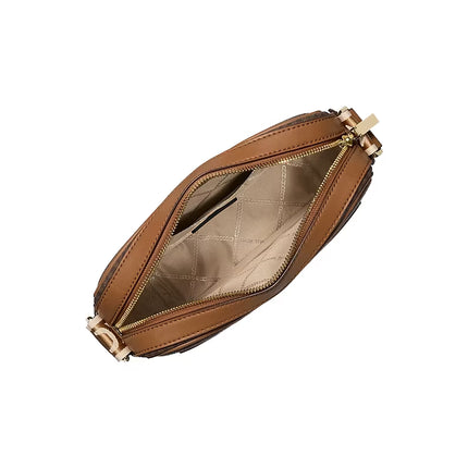 Michael Kors Women's Maeve Large Signature Crossbody Bag Brown/Acorn/Gold