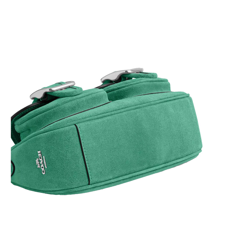 Coach Women's Ashton Bag Suede/Silver/Mint