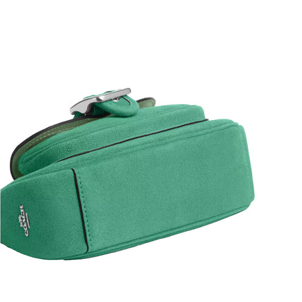 Coach Women's Ashton Mini Shoulder Bag Suede Silver/Mint