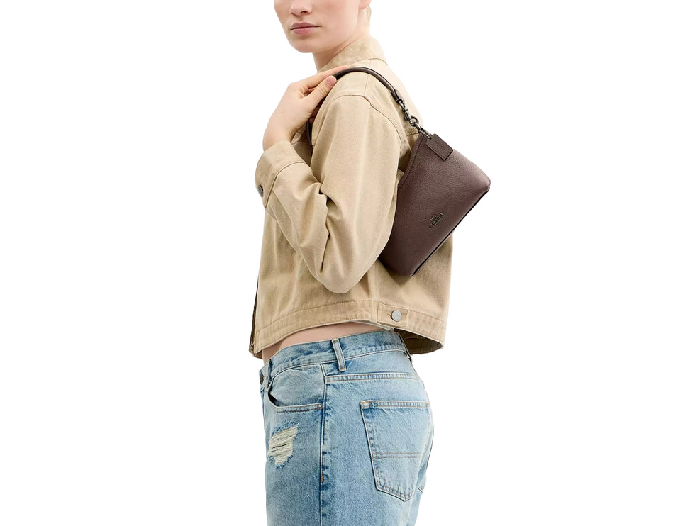 Coach Women's Laurel Small Shoulder Bag Gunmetal/Dark Stone