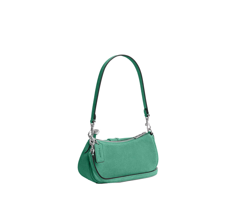 Coach Women's Ashton Mini Shoulder Bag Suede Silver/Mint