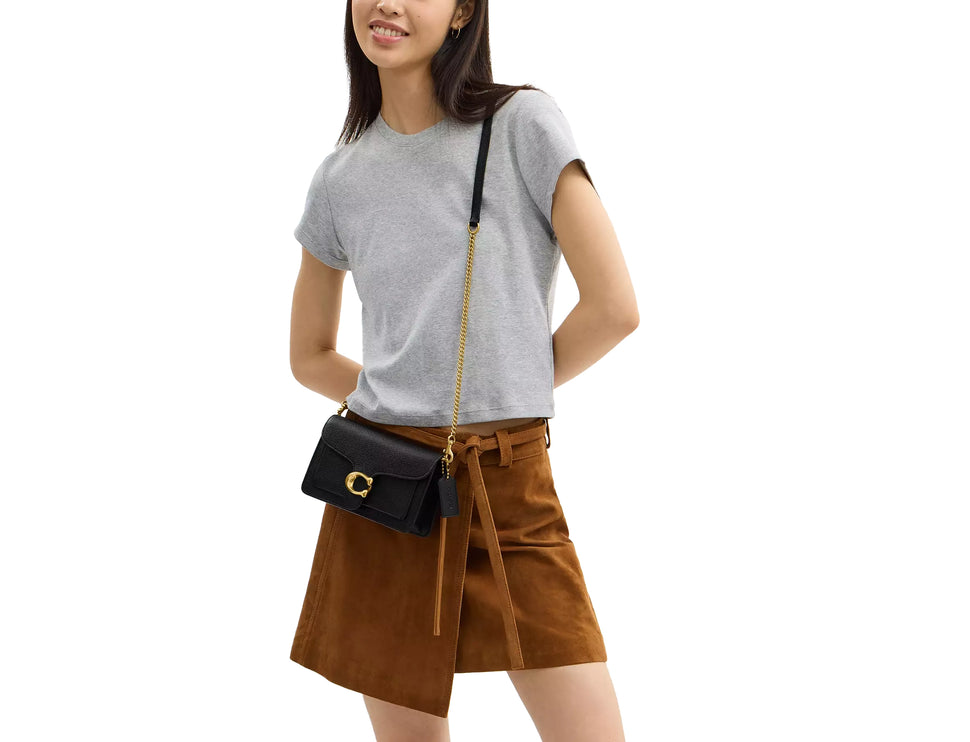 Coach Women's Tabby Chain Clutch Brass/Black