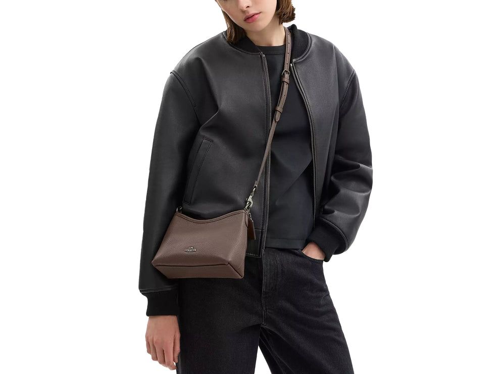 Coach Women's Laurel Small Shoulder Bag Gunmetal/Dark Stone