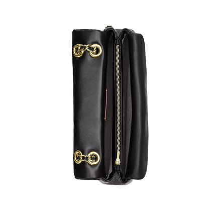 Coach Women's Tabby Shoulder Bag 26 In Loved Leather With Quilting Black Brown