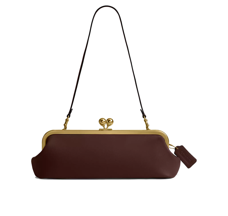 Coach Women's Kisslock Frame Bag 30 Brass/Maple