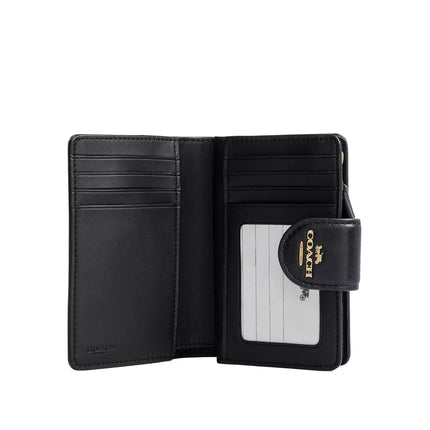 Coach Women's Medium Corner Zip Wallet Gold/Black