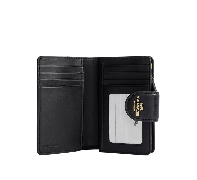 Coach Women's Medium Corner Zip Wallet Gold/Black