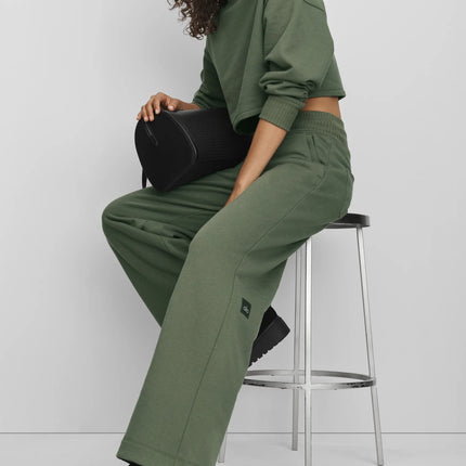 alo Women's Serenity Wide Leg Sweatpant Bamboo Green