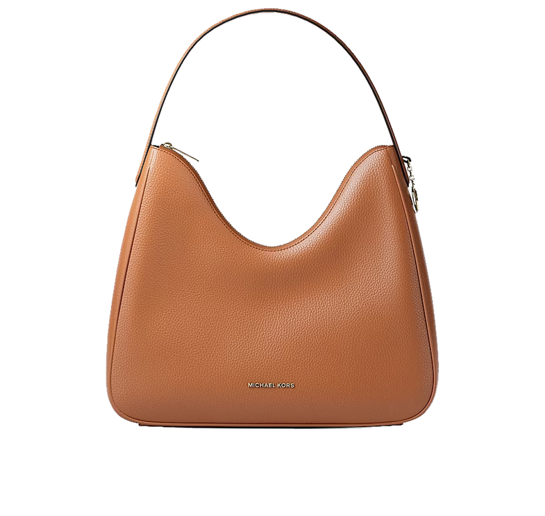 Michael Kors Women's Nayla Medium Pebbled Leather Shoulder Bag Luggage