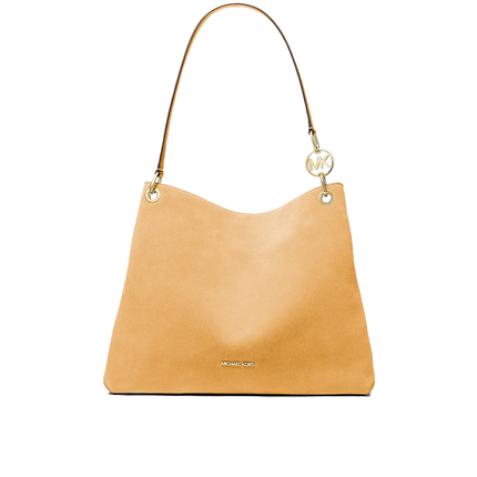 Michael Kors Women's Christina Large Suede Shoulder Bag Honeywheat